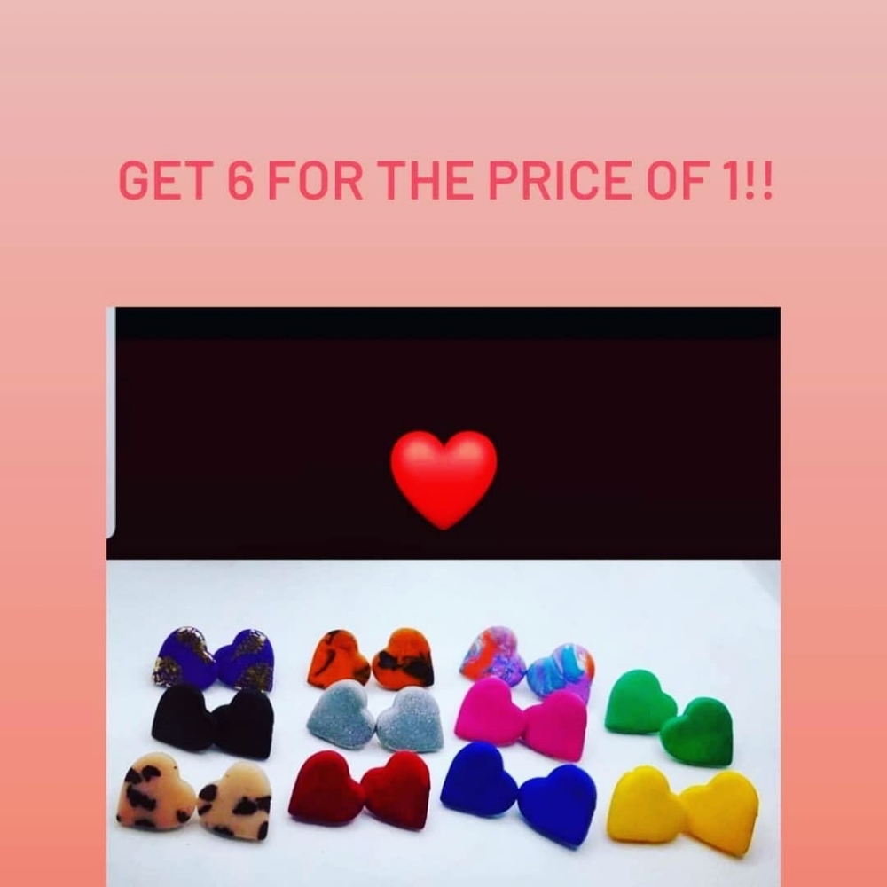 Heart Stud Pride Colors Available now 6for1